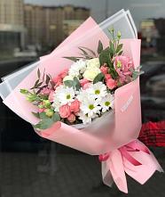Букет цветов из:  Розы, Лизиантусы и Хризантемы в Светлом Ставропольского края